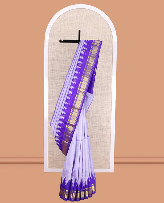 Light Lavender Woven Kanchipuram Silk Saree