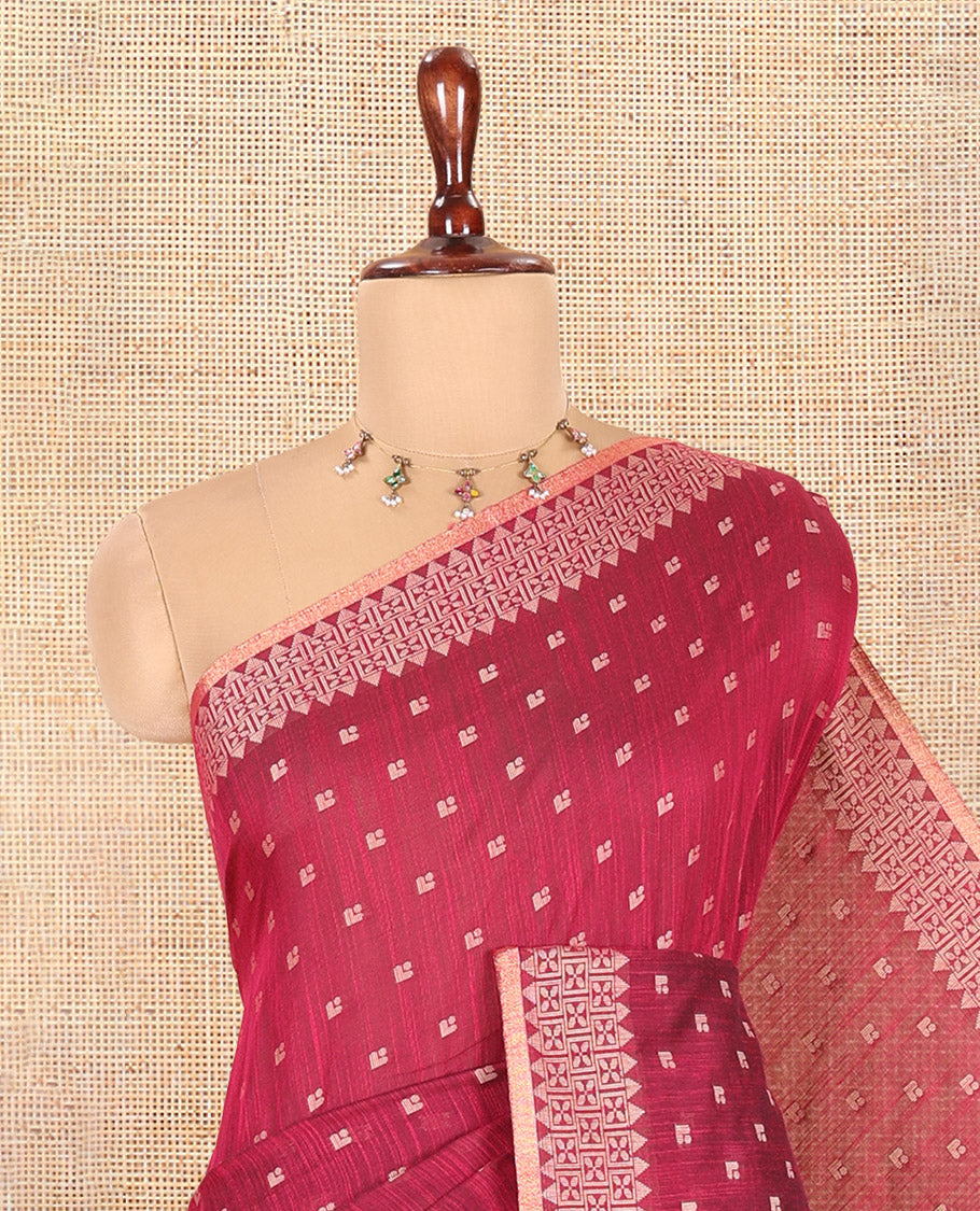 Purple Khadi Cotton Saree