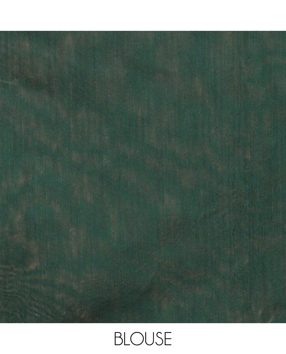 Borderless beige thick floral zari stripes semi-silk cotton saree, contrast intricate pallu