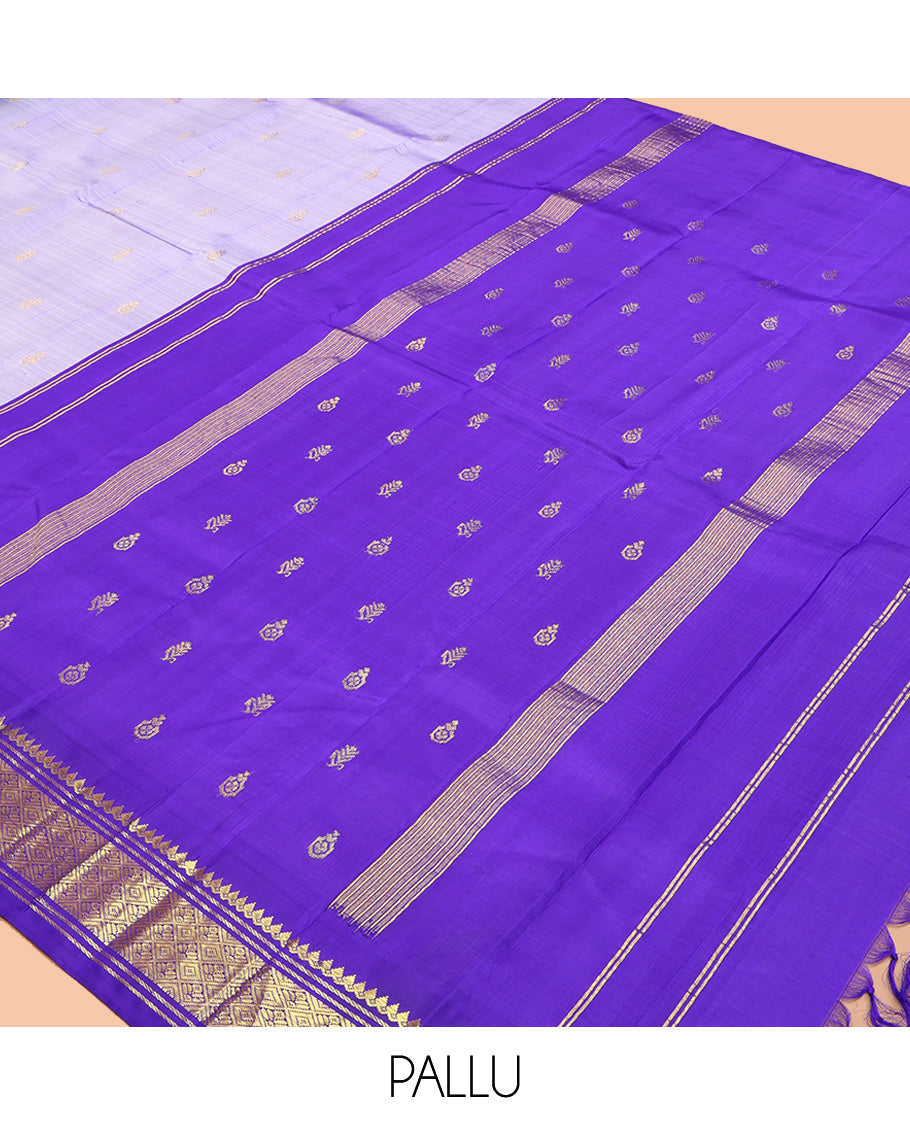 Light Lavender Woven Kanchipuram Silk Saree
