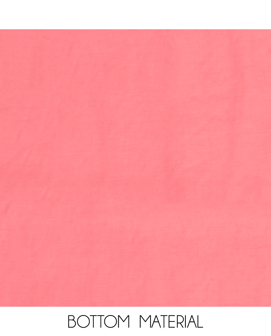 Pink Organza Material Chudidar Set