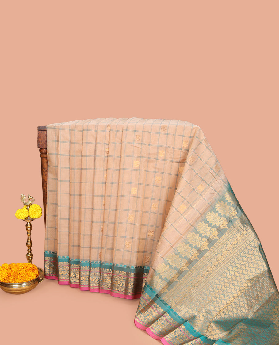 Sandal Gadwal Silk Mix Saree