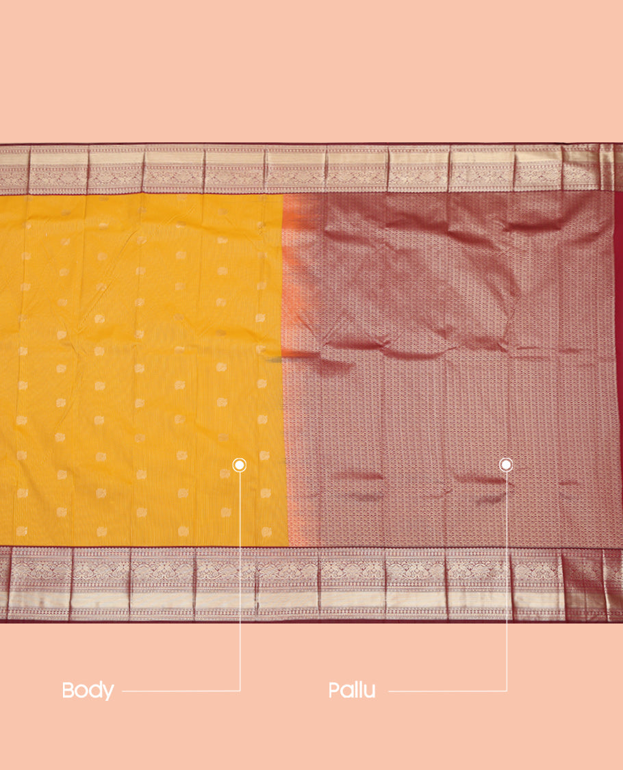 Yellow Budget Silk Saree