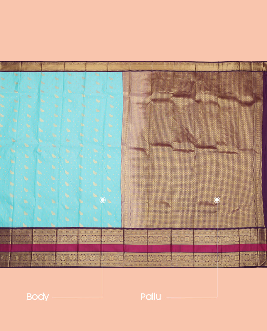 Blue Budget Silk Saree