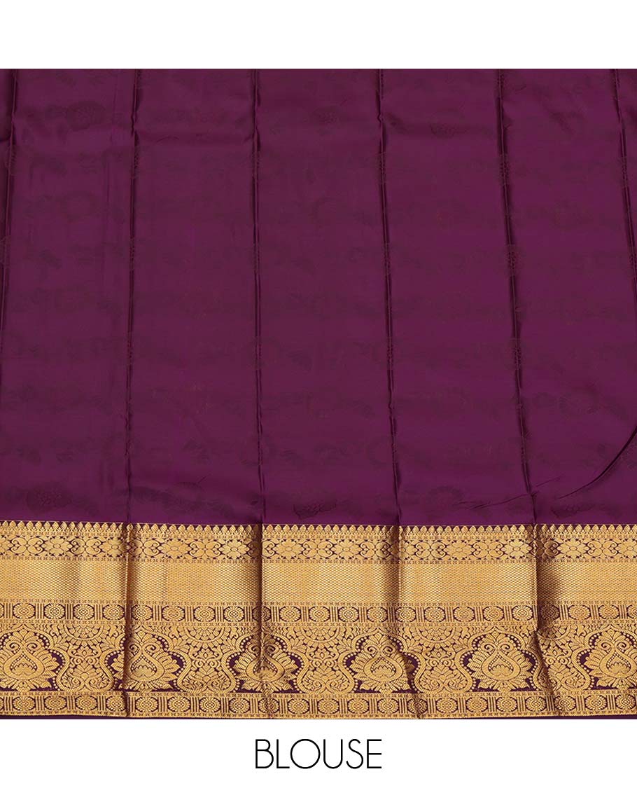 Pink Dual-Toned Budget Silk Saree, Graced with Floral Jacquard Design, Complemented by Contrast Traditional Zari Border, a Jaal Pallu and a Contrast Blouse