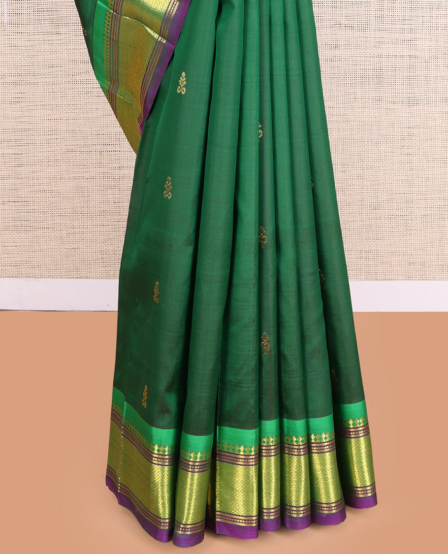 Green Woven Kanchipuram Silk Saree