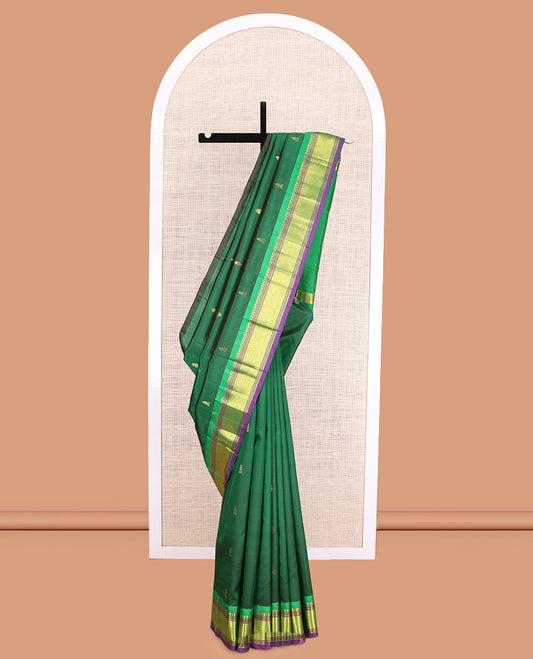 Green Woven Kanchipuram Silk Saree