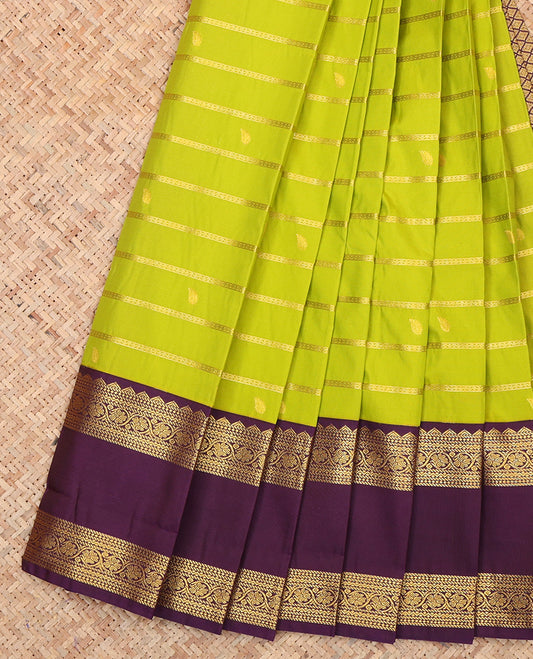 Parrot Green Budget Silk Saree