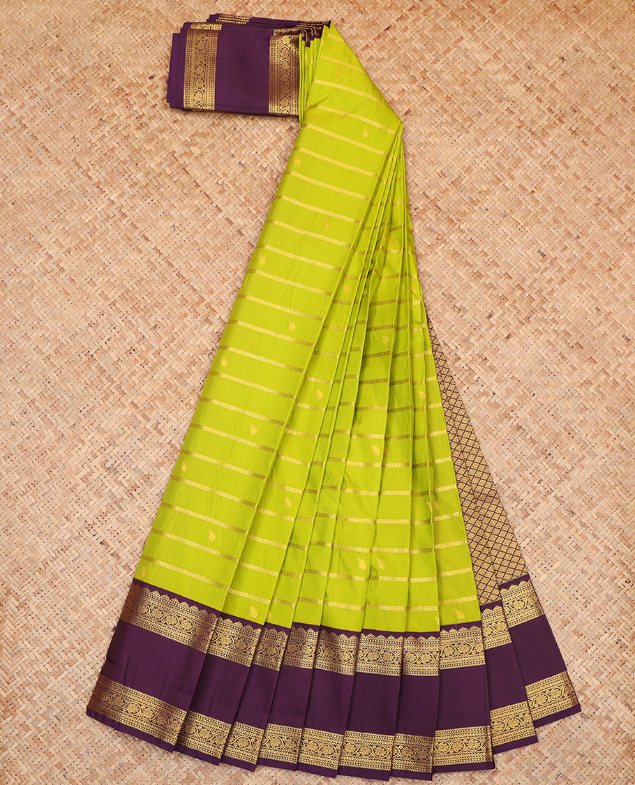Parrot Green Budget Silk Saree