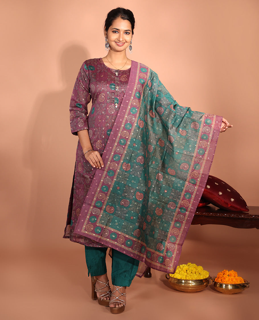 Purple Tissue Readymade Suit