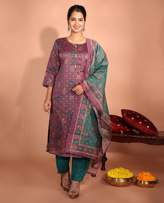Purple Tissue Readymade Suit