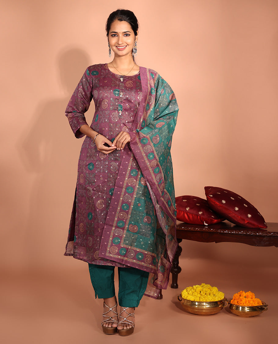 Purple Tissue Readymade Suit