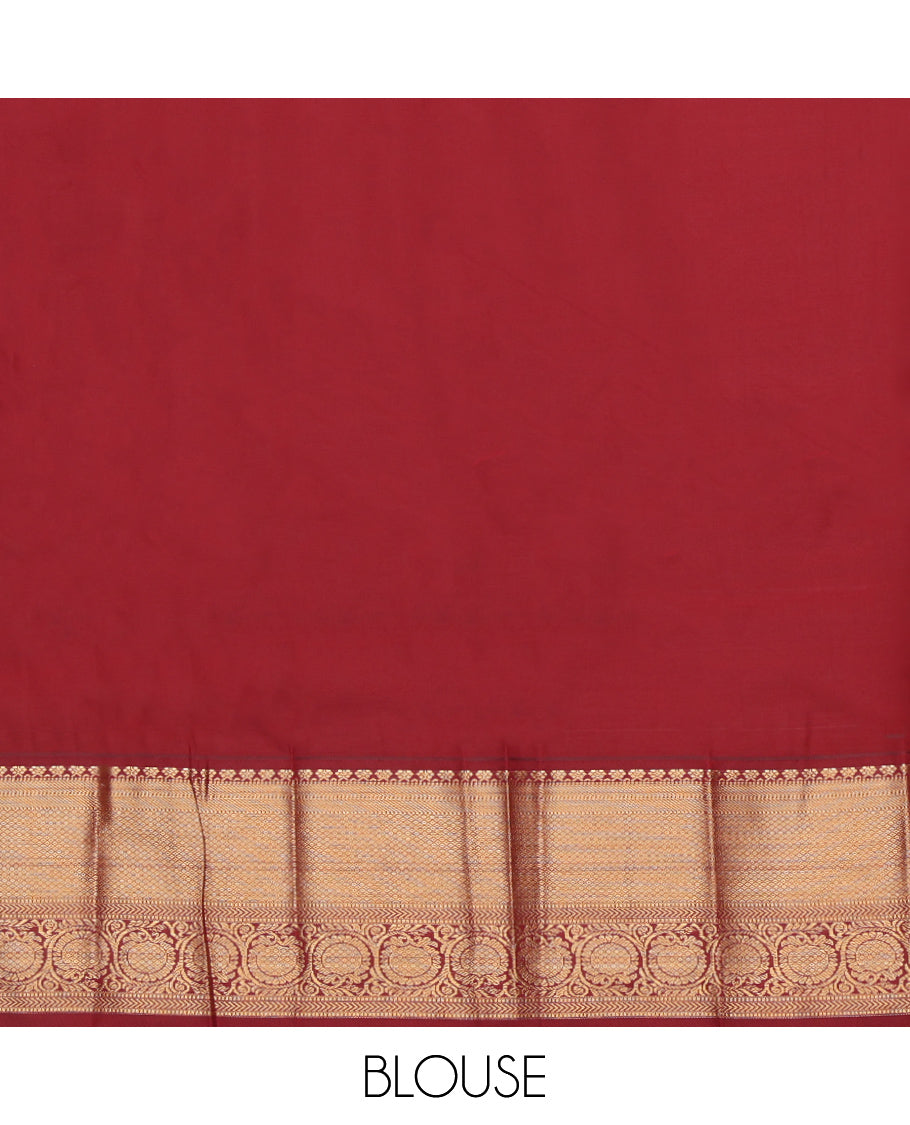 Blue Traditional Design Border Budget Silk Saree