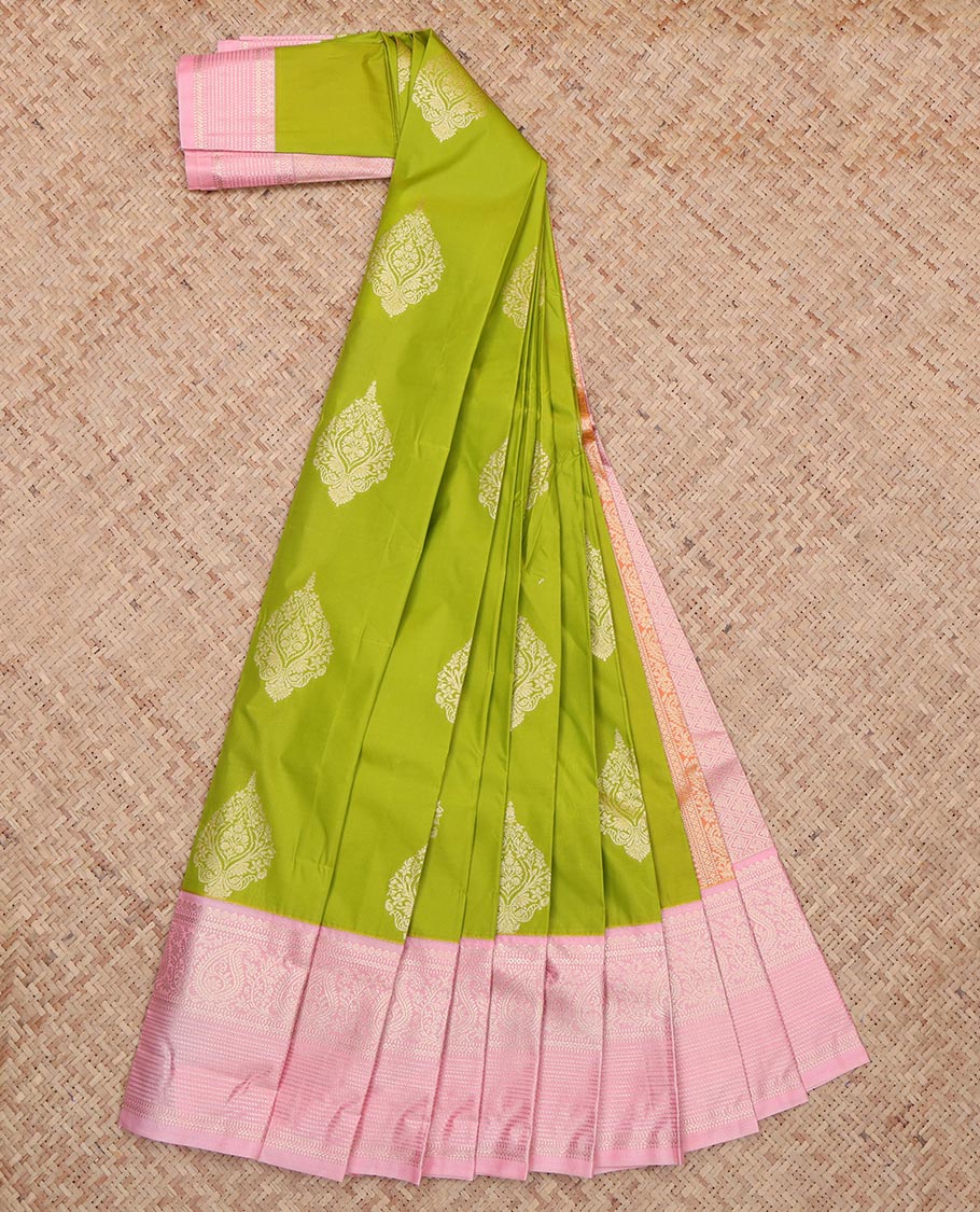 Leaf Green Budget Silk Saree