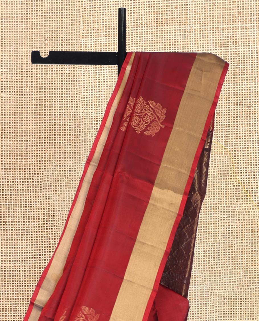 Red Mayuri Lite Silk Mix Saree