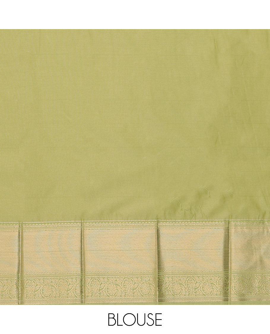 Blue Budget Silk Saree, Gleamed Up with Zari Butta Enclosed Checks All Over Its Body, Complemented by a Contrast Traditional Zari Design Border, Sparsely Sparkled Pallu, and Paired with a Contrast Blouse