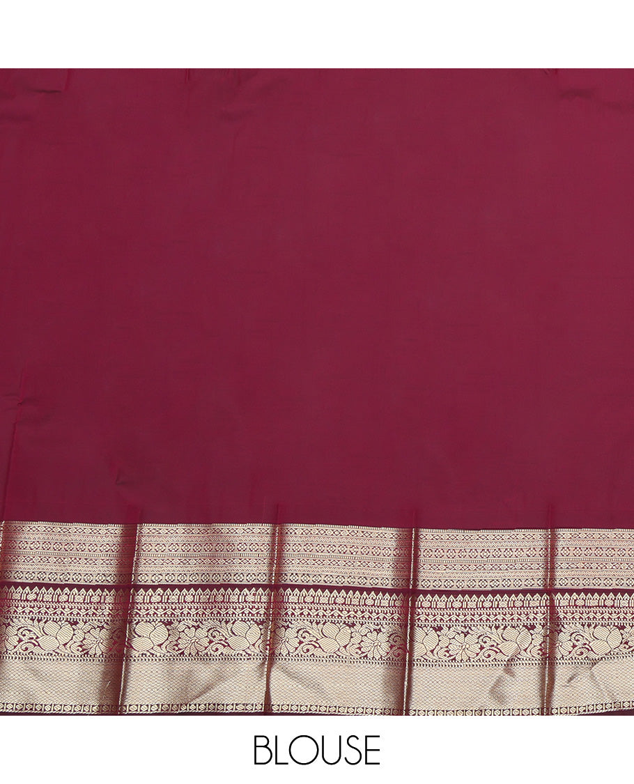 Green Zari Design Border Budget Silk Saree