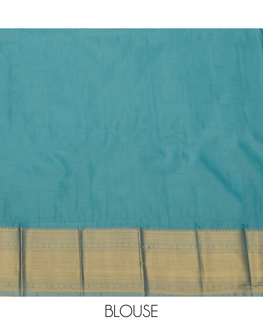 Brown Budget Silk Saree, Beautified with Zari Buttas, a Contrast Traditional Zari Border, Intricate Pallu, and a Contrast Blouse