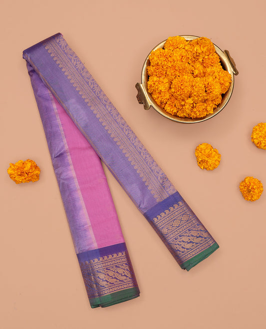 Pink Gadwal Silk Saree