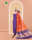 Dark Purple Semi Silk Material Churidar Set, Subtly Made Plain Top, a Plain Santoon Bottom, and Is Paired with a Dual-Colored Bandhani Motifs Semi Silk Dupatta