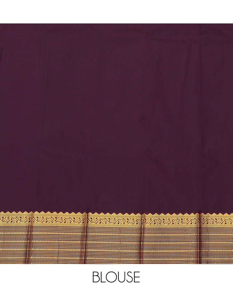 Pink Budget Silk Saree, Adorned with Zari Butta Enclosed Checks, a Contrast Traditional Zari Border, Grand Pallu, and a Contrast Blouse