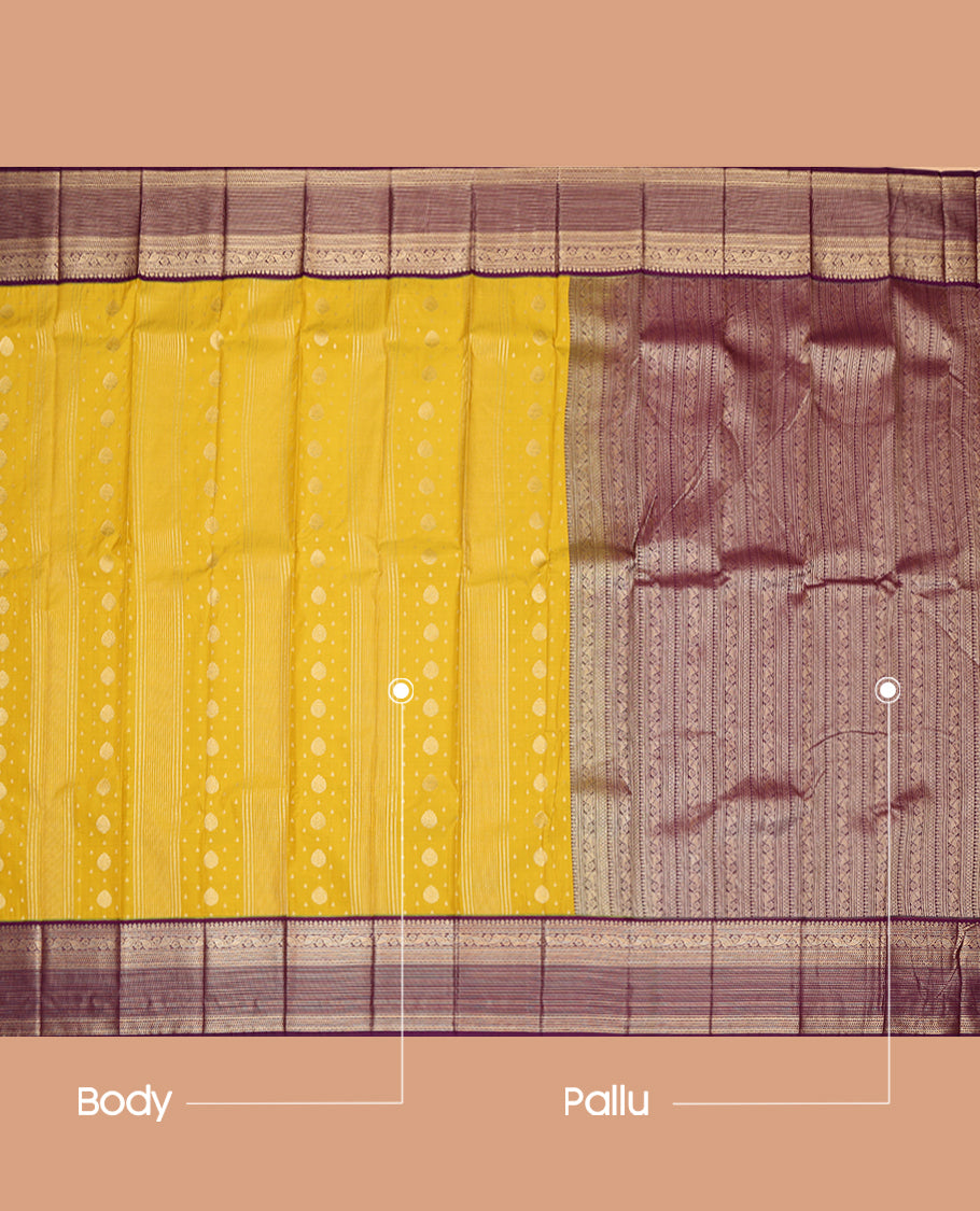 Yellow Budget Silk Saree