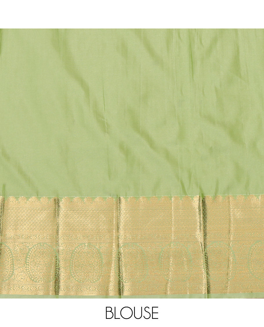 Wine Budget Silk Saree, Delicately Woven with Zari Buttas, Contrast Traditional Zari Border, Grand Pallu, and a Contrast Blouse