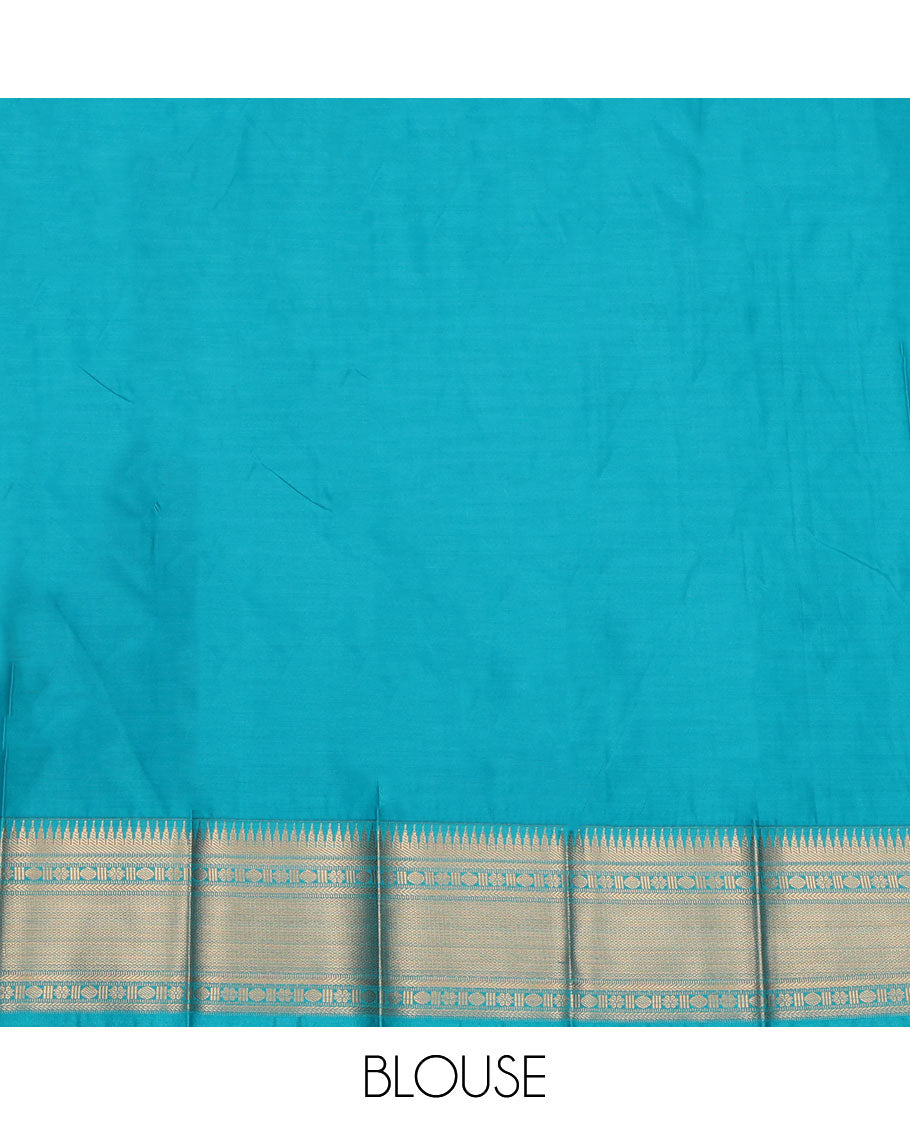 Orange Budget Silk Saree, Finely Crafted with Zari Buttas, a Contrast Traditional Zari Border, Intricate Pallu, and a Contrast Blouse