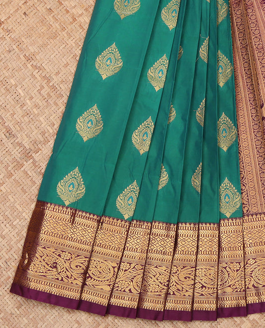 Peacock Green Budget Silk Saree