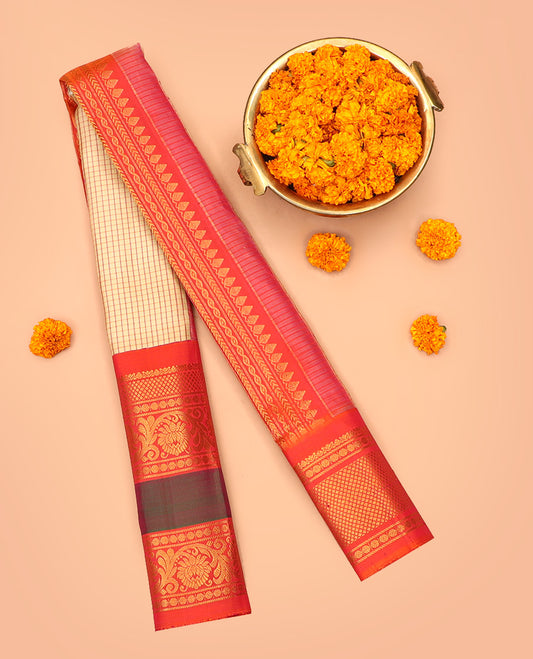 Sandal Gadwal Silk Saree