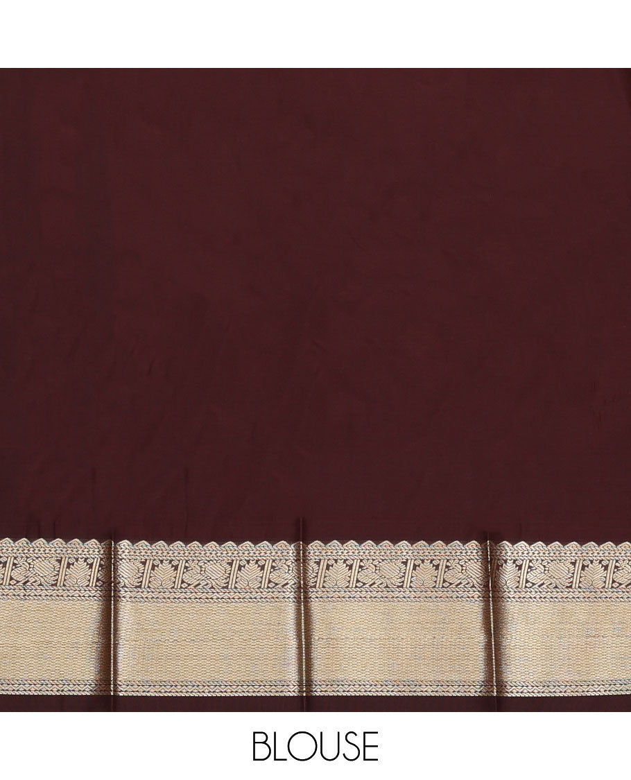 Pink Budget Silk Saree, Subtly Sparkled with Zari Buttas and Checks, Contrast Traditional Zari Border, Grand Jaal Pallu, and a Contrast Blouse