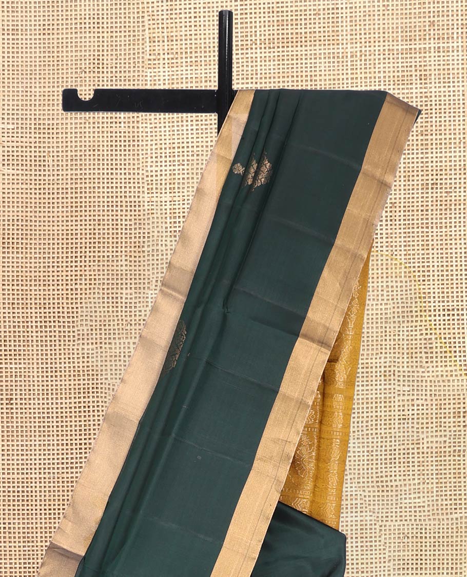 Deep Green Mayuri Lite Silk Mix Saree