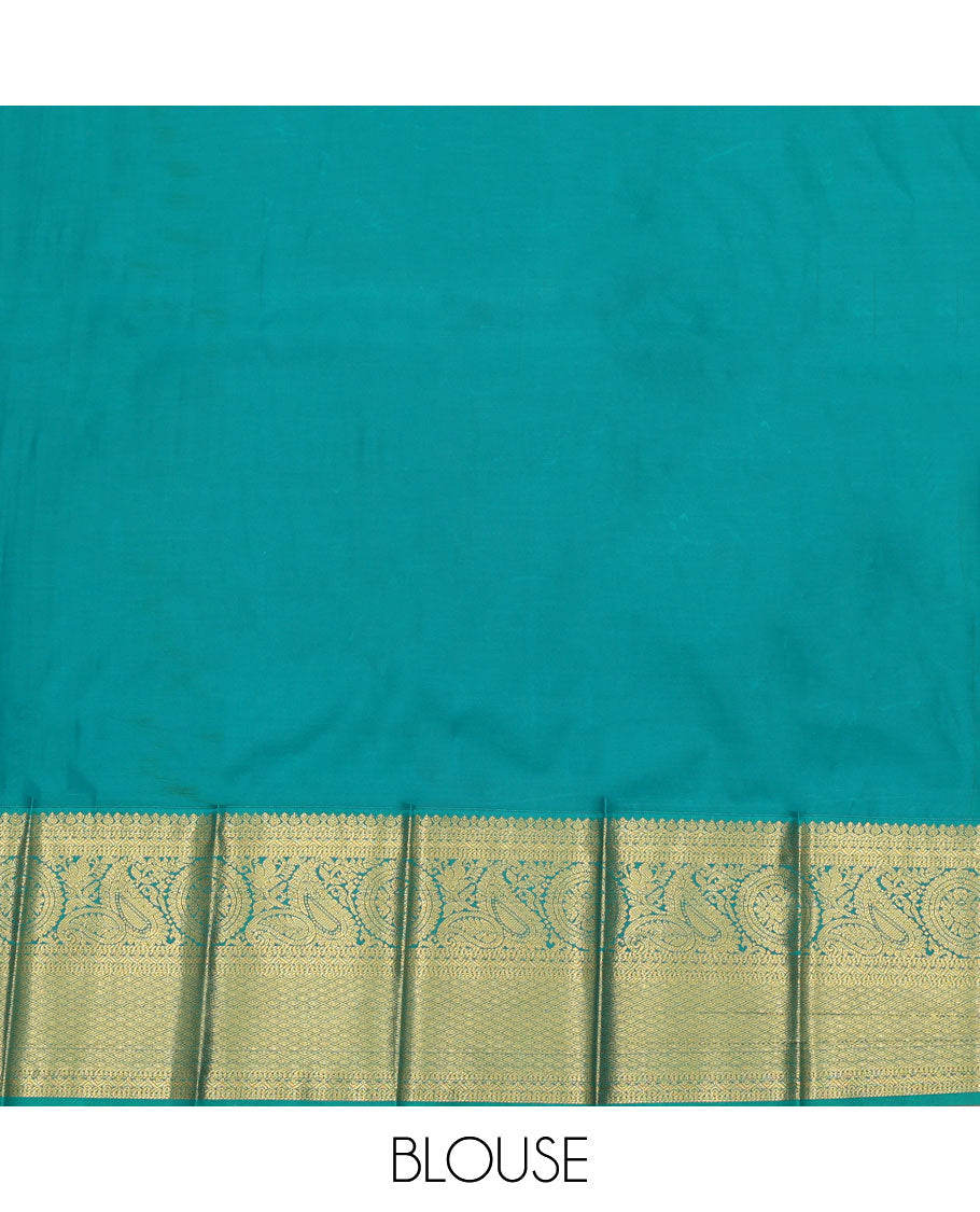 Yellow Budget Silk Saree, Sparsely Woven with Buttas All Over Its Body, Complemented by a Contrast Traditional Zari Design Border, Grand Pallu, and Paired with a Contrast Blouse