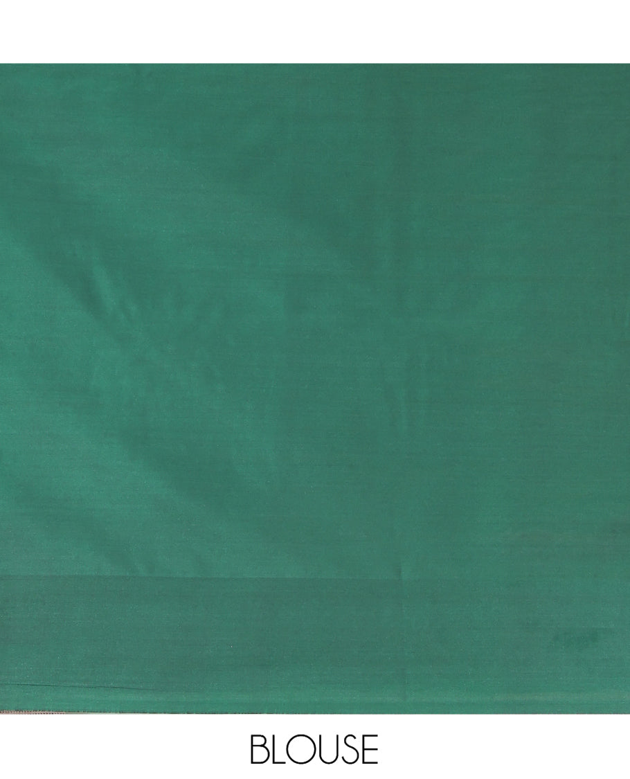 Grey Peacock Chakram Butta Budget Silk Saree