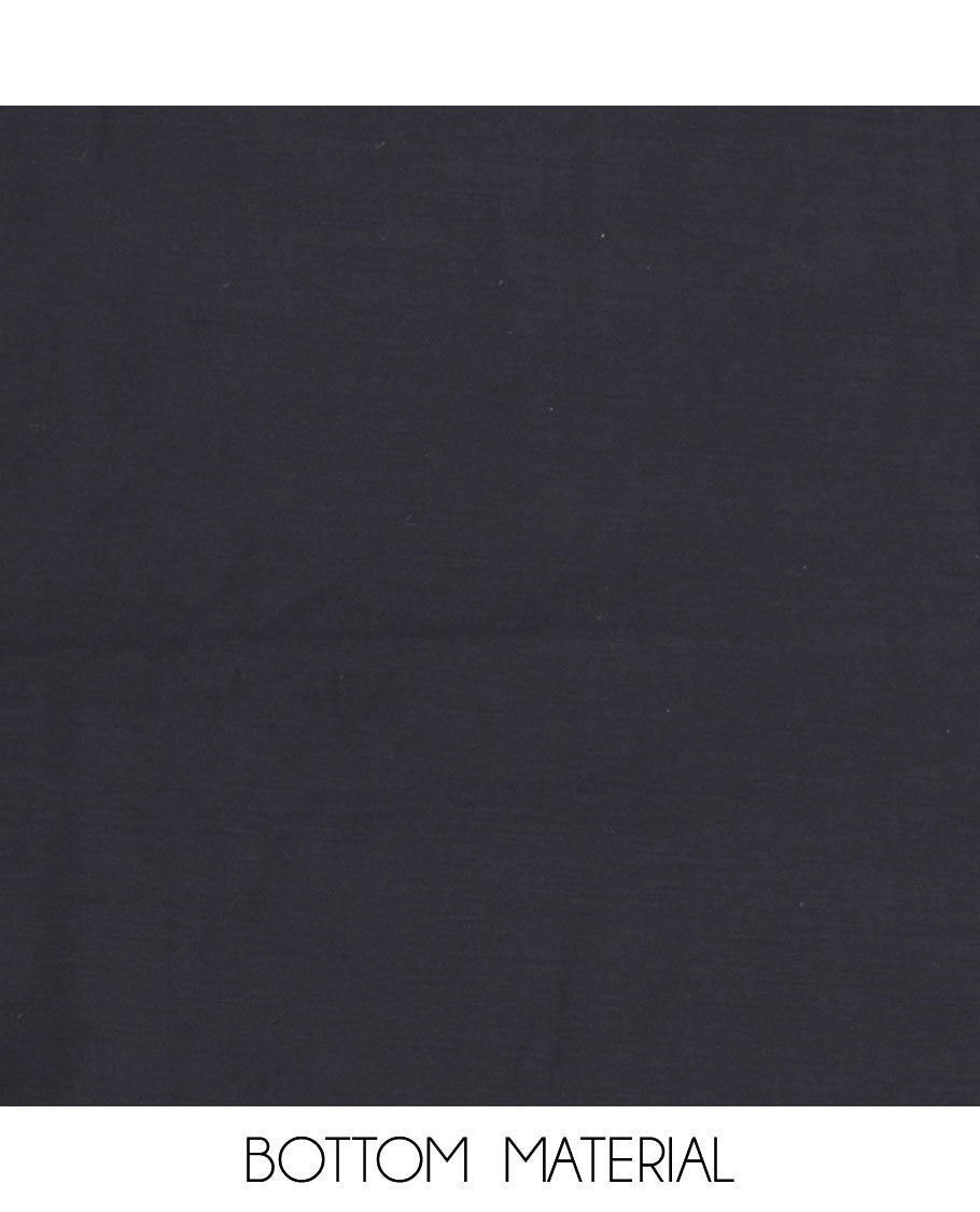 Black  Kora Silk Material Chudidar Set