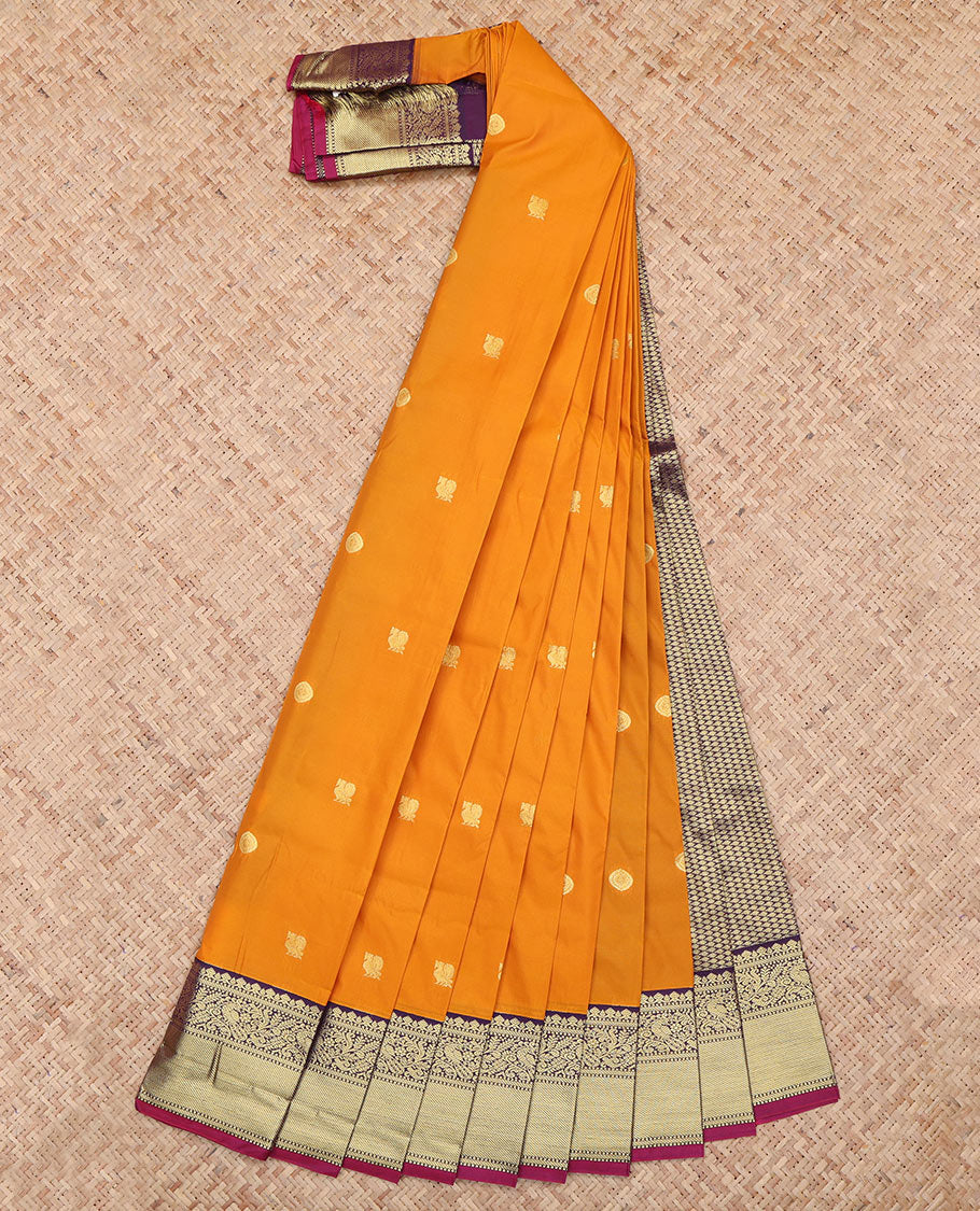 Orange Budget Silk Saree