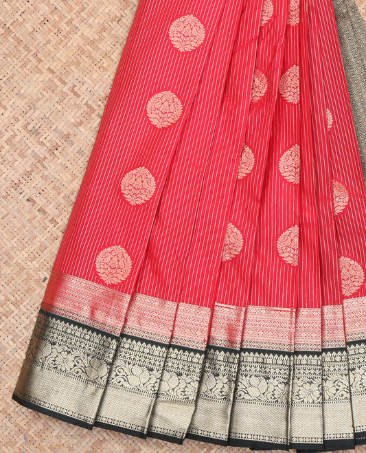 Red Zari Design Border Budget Silk Saree