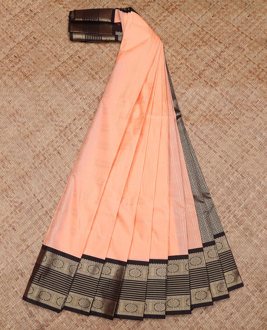 Peach Budget Silk Saree