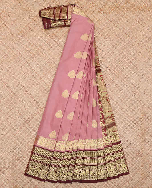 Onion Pink Budget Silk Saree