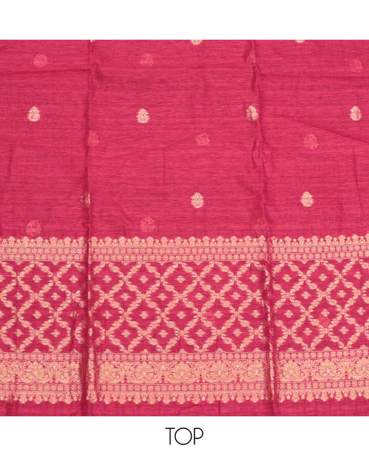 Pink  Kora Silk Material Chudidar Set