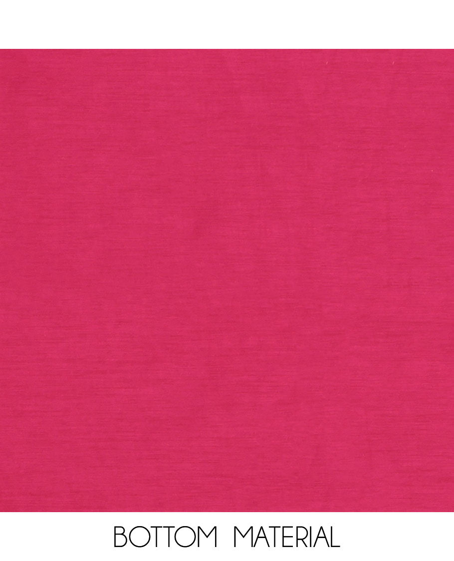 Pink  Kora Silk Material Chudidar Set
