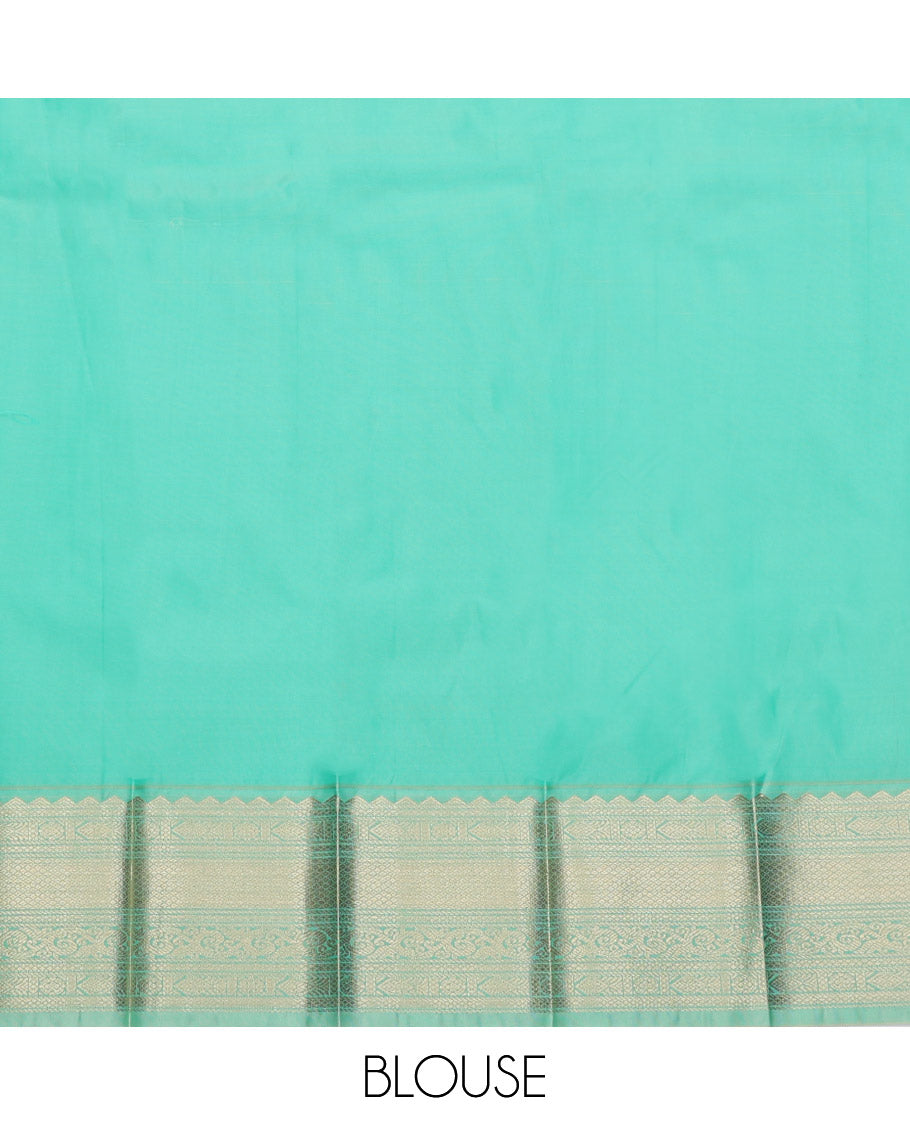 Brown Budget Silk Saree, Finely Crafted with Zari Buttas and Checks, Complemented by a Contrast Traditional Zari Border, Jaal Pallu, and a Contrast Blouse