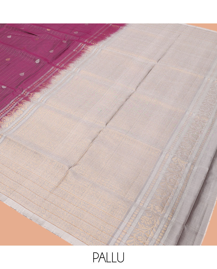Purple Mayuri Lite Silk Mix Saree