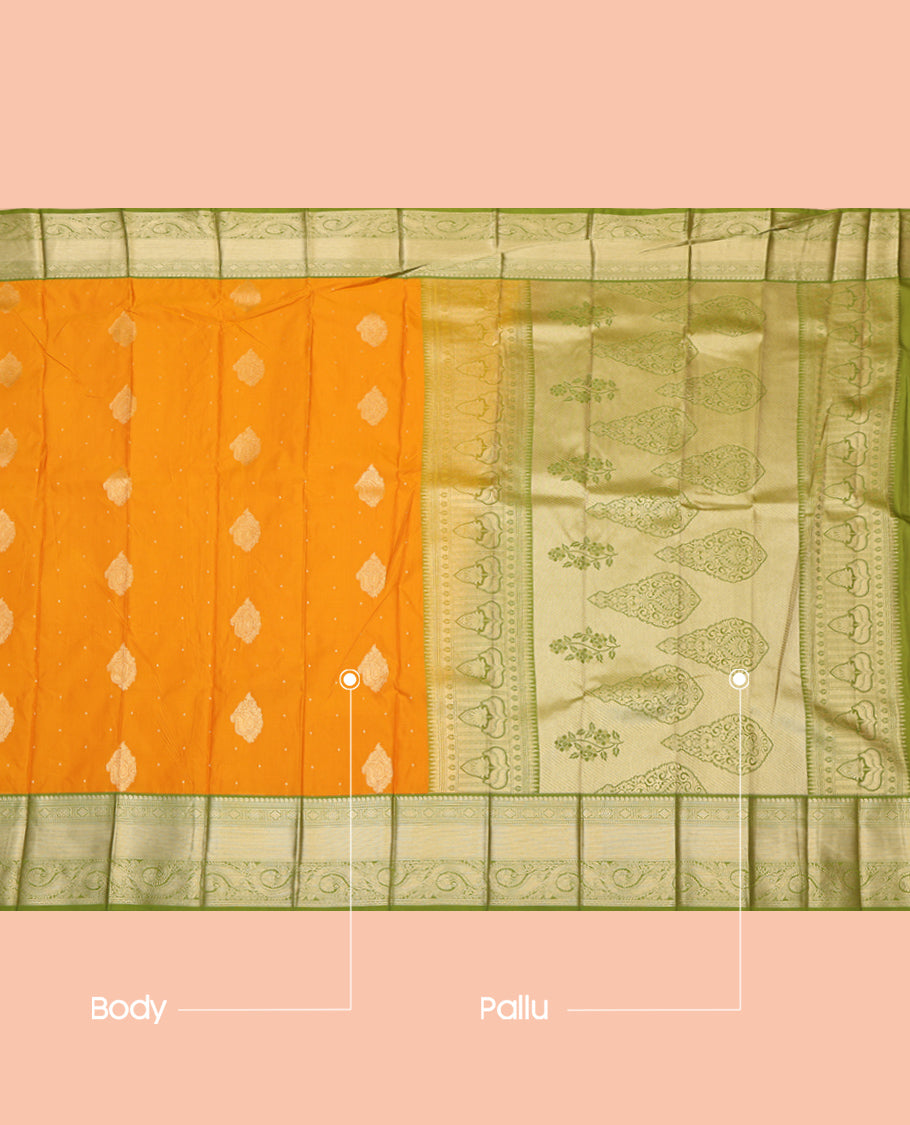Orange Budget Silk Saree