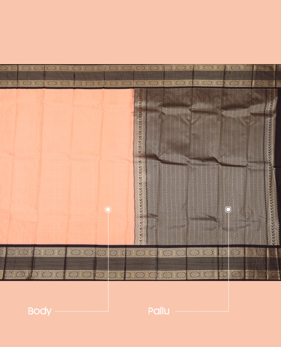 Peach Budget Silk Saree
