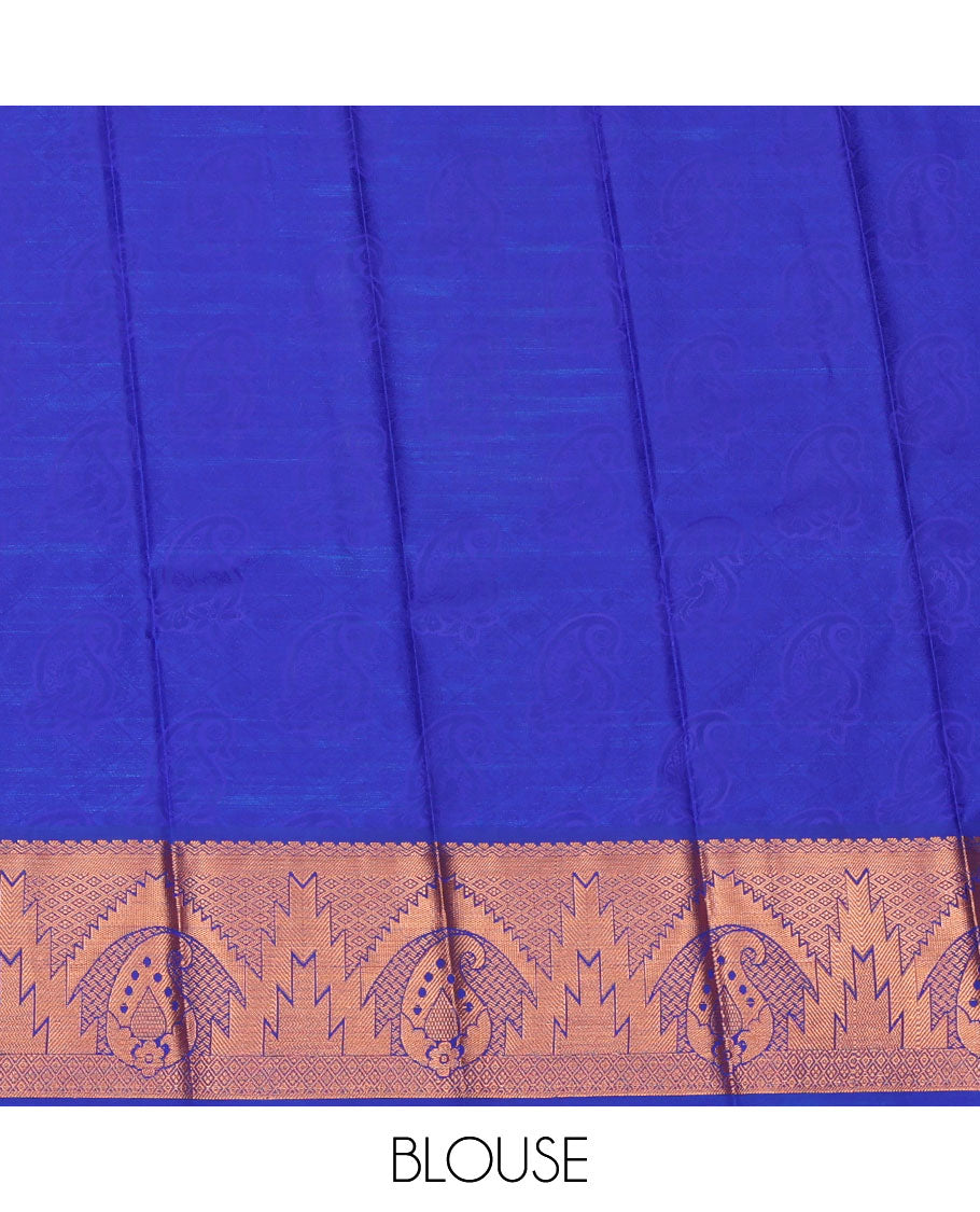 Pink Budget Silk Saree, Mesmerized with Jacquard Design, a Contrast Traditional Zari Border, Grand Pallu, and a Contrast Blouse