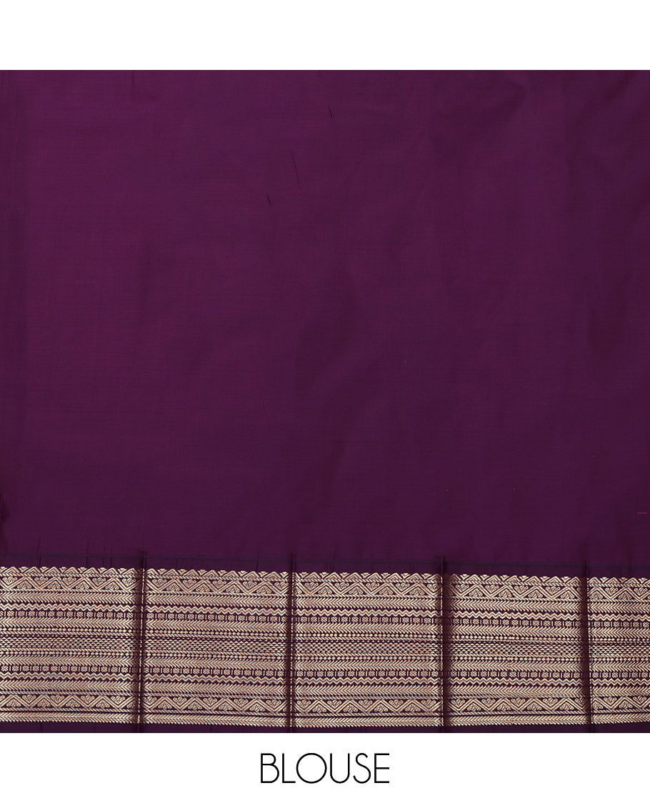 Yellow Budget Silk Saree, Detailed with Zari Stripes on Its Body, Complemented by a Contrast Traditional Zari Design Border, Grand Jaal Pallu, and Paired with a Contrast Blouse