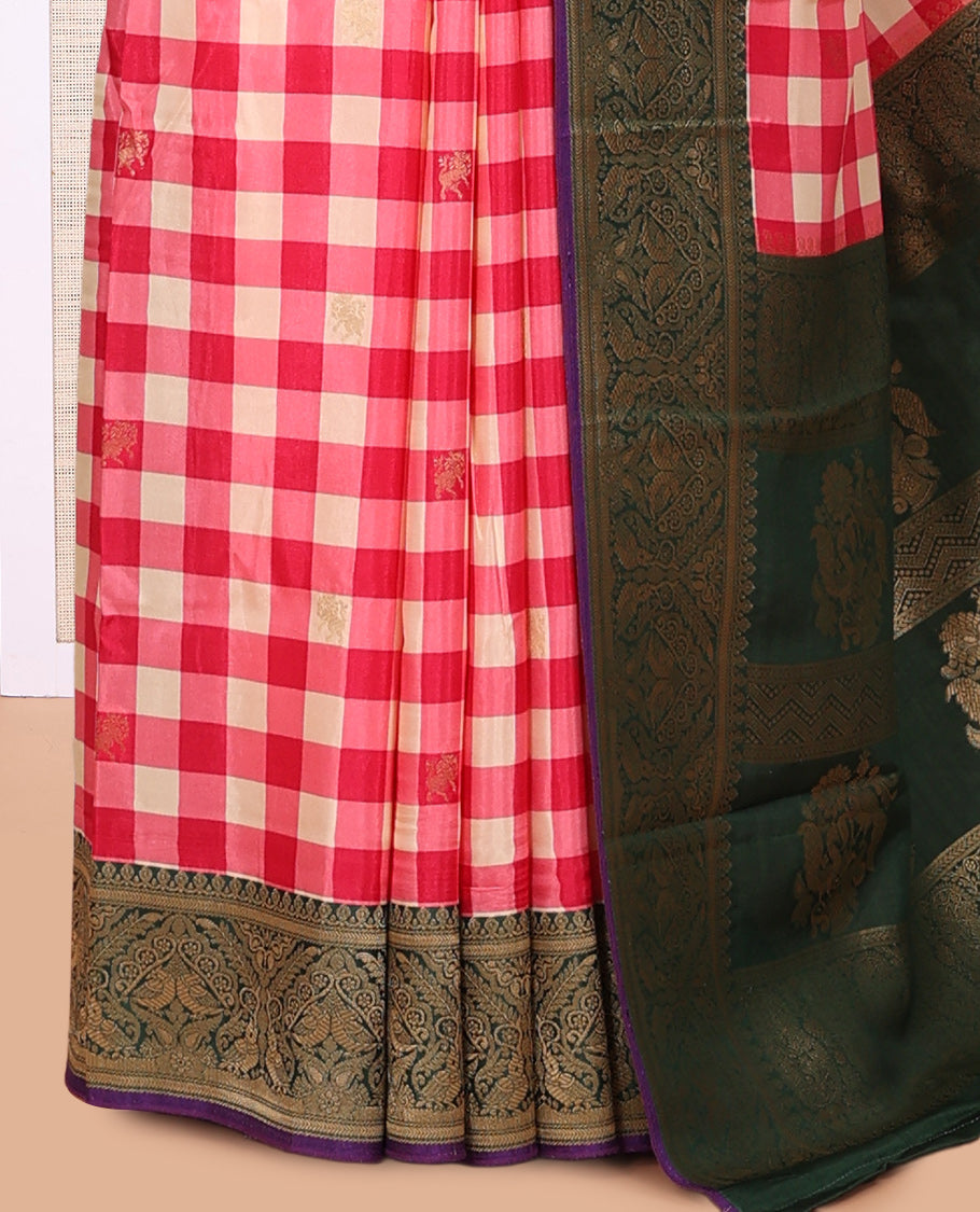 Pink Fancy Mysore Silk Saree