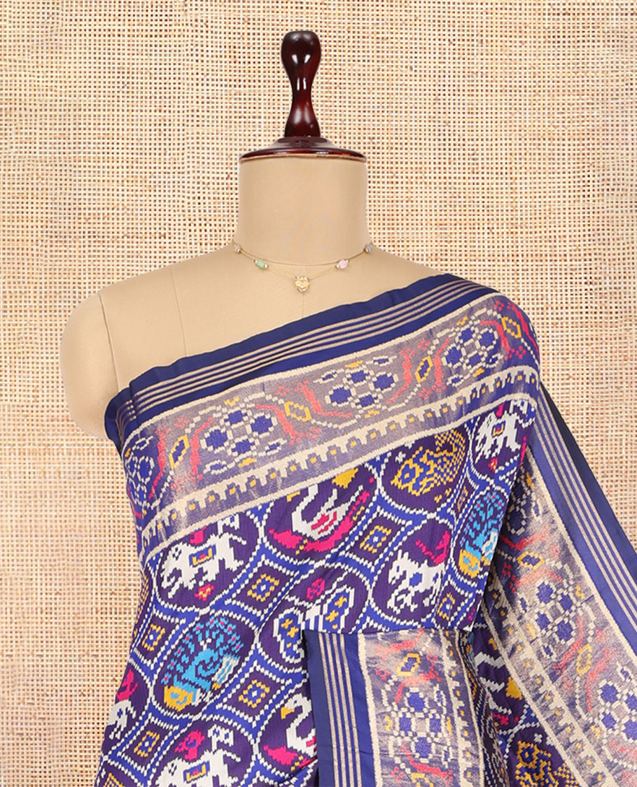 Navy Blue Fancy Patola Saree