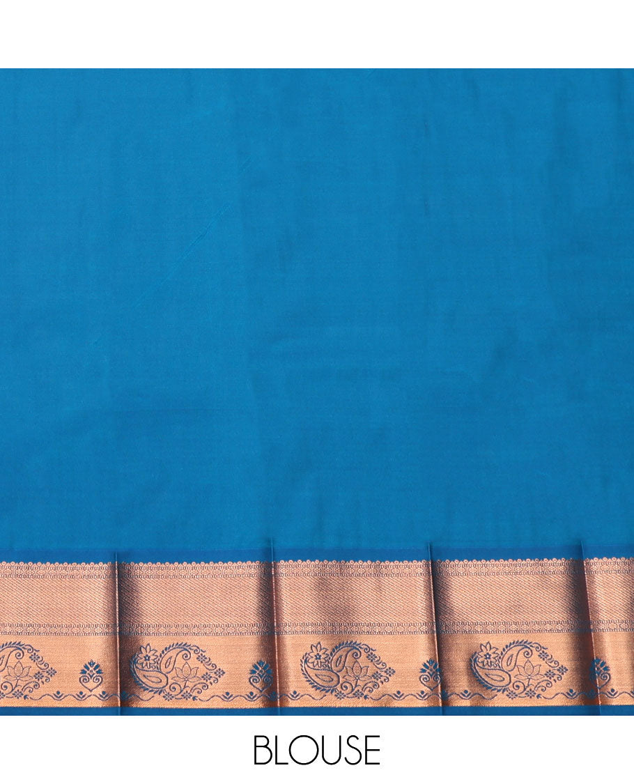 Brown Budget Silk Saree, Accentuated with Jacquard, Complemented by Contrast Traditional Zari Border, Intricate Pallu, and a Contrast Blouse